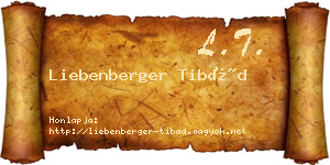 Liebenberger Tibád névjegykártya